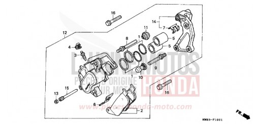 ETRIER DE FREIN AVANT (VT1100CR) VT1100CR de 1994